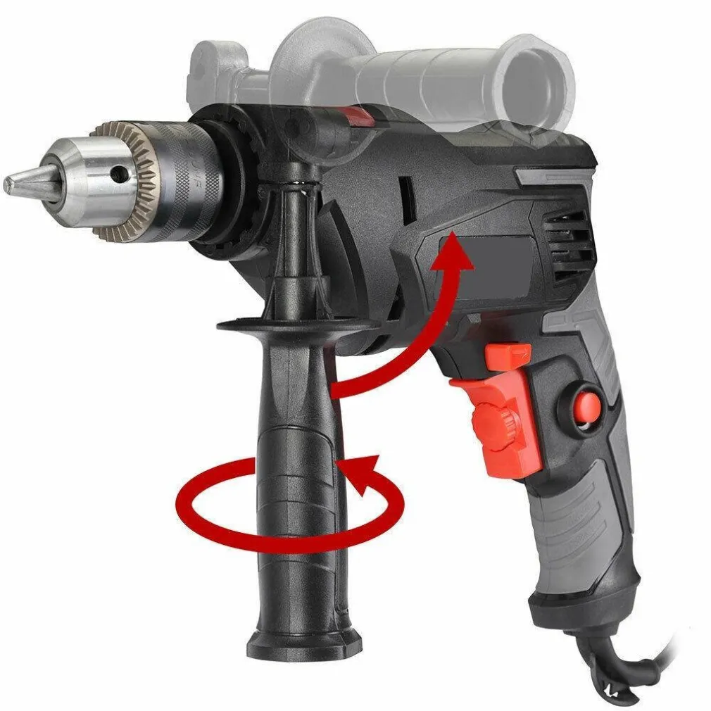 TRAPANO ELETTRICO A PERCUSSIONE 710W VELOCITA REGOLABILE 3000RPM MANDRINO 13 MM