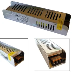 TRASFORMATORE ALIMENTATORE STABILIZZATO SLIM 220V-12V 10A 120W TRIMMER 10A 12V