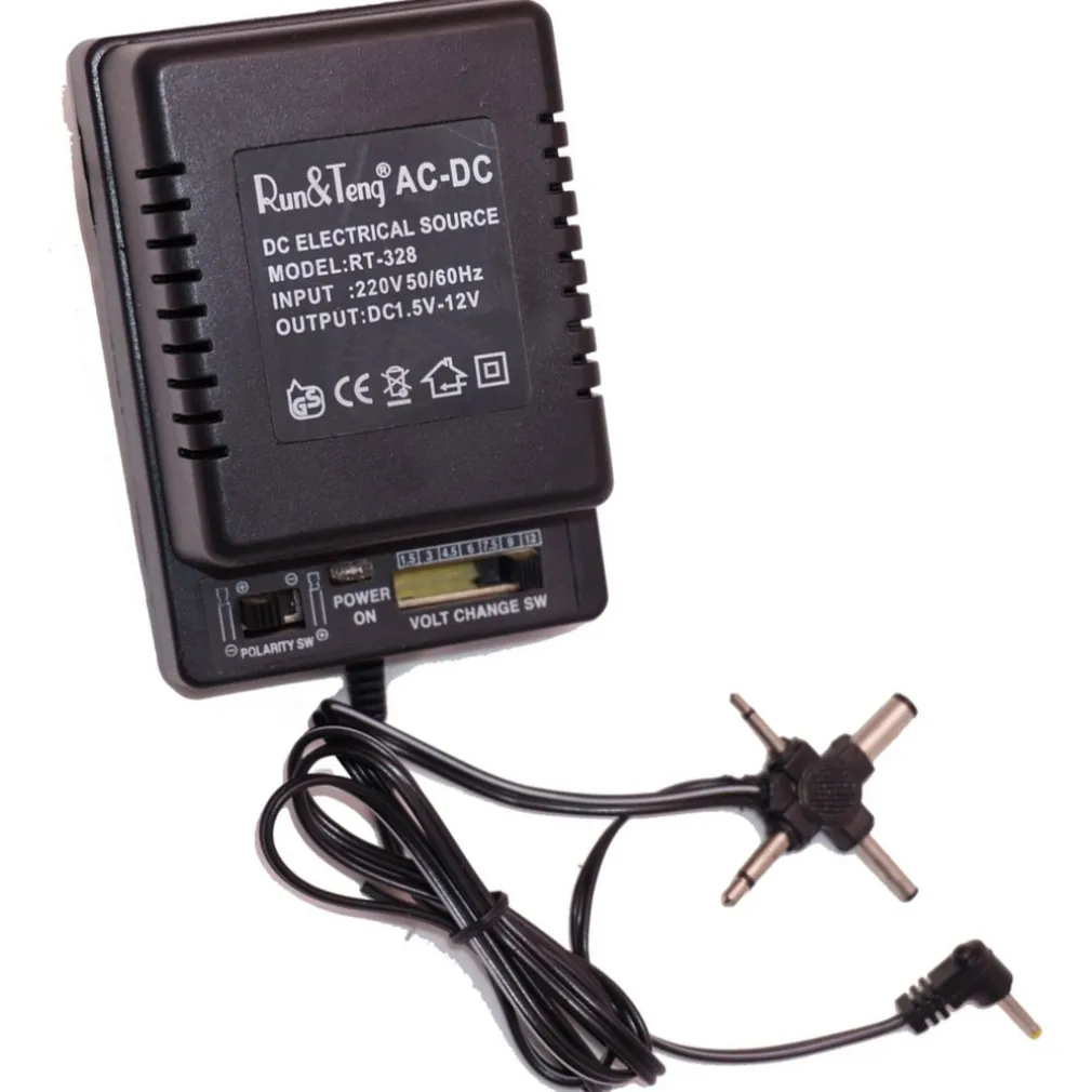 TRASFORMATORE ALIMENTATORE CORRENTE UNIVERSALE 500mA DA 1.5V A 12V AC DC