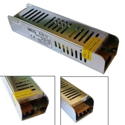 TRASFORMATORE ALIMENTATORE STABILIZZATO SLIM 220V-12V 5A 60W TRIMMER 5A 12V