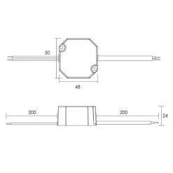 TRASFORMATORE LED DRIVER ALIMENTATORE DIMMERABILE 12W 12-24V 500MA LAMPADE STRISCE