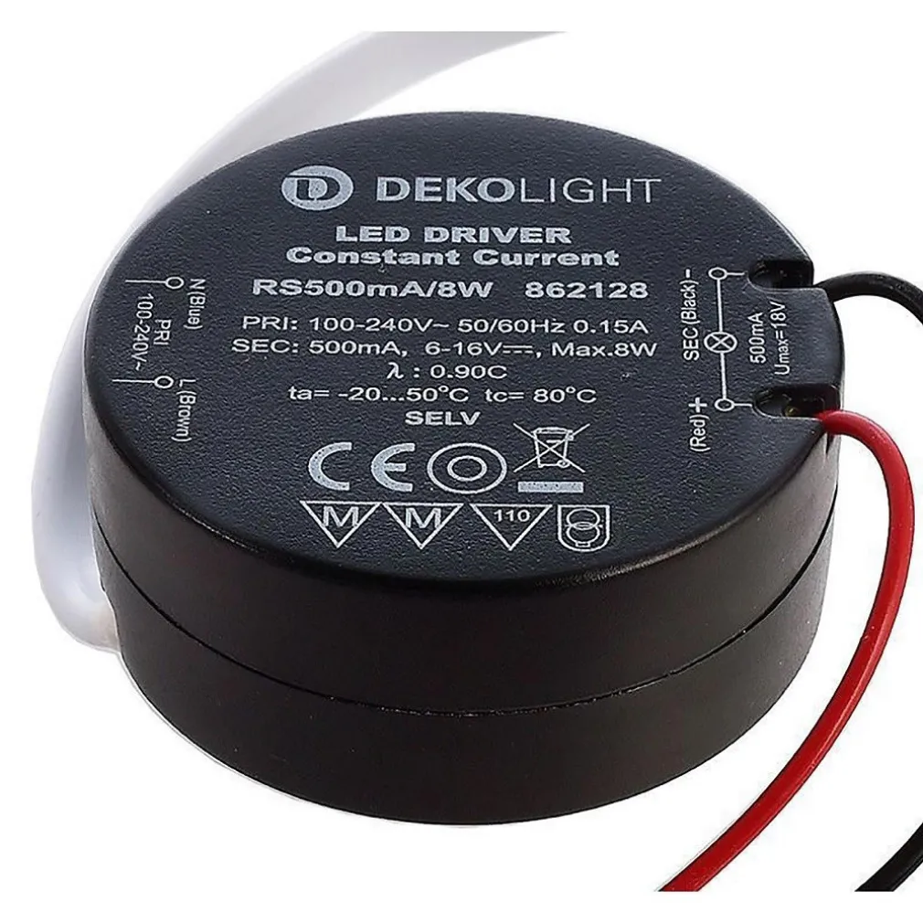 TRASFORMATORE LED DRIVER MINI ALIMENTATORE LUCI STRISCE 8WATT 6V-16V 500MA 230 V