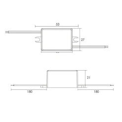 TRASFORMATORE LED DRIVER MINI ALIMENTATORE IP65 LUCI STRISCE LED 4W 3V-12V 350MA