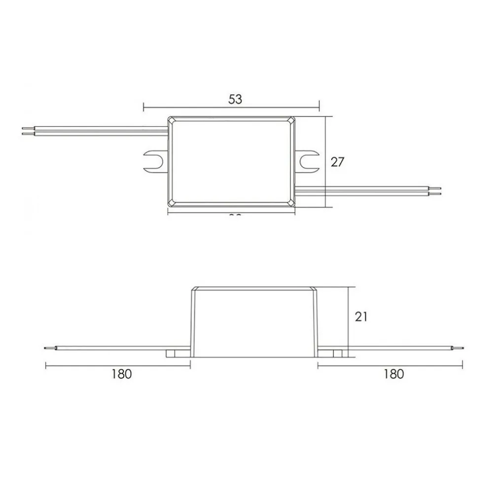 TRASFORMATORE LED DRIVER MINI ALIMENTATORE IP65 LUCI STRISCE LED 4W 3V-12V 350MA