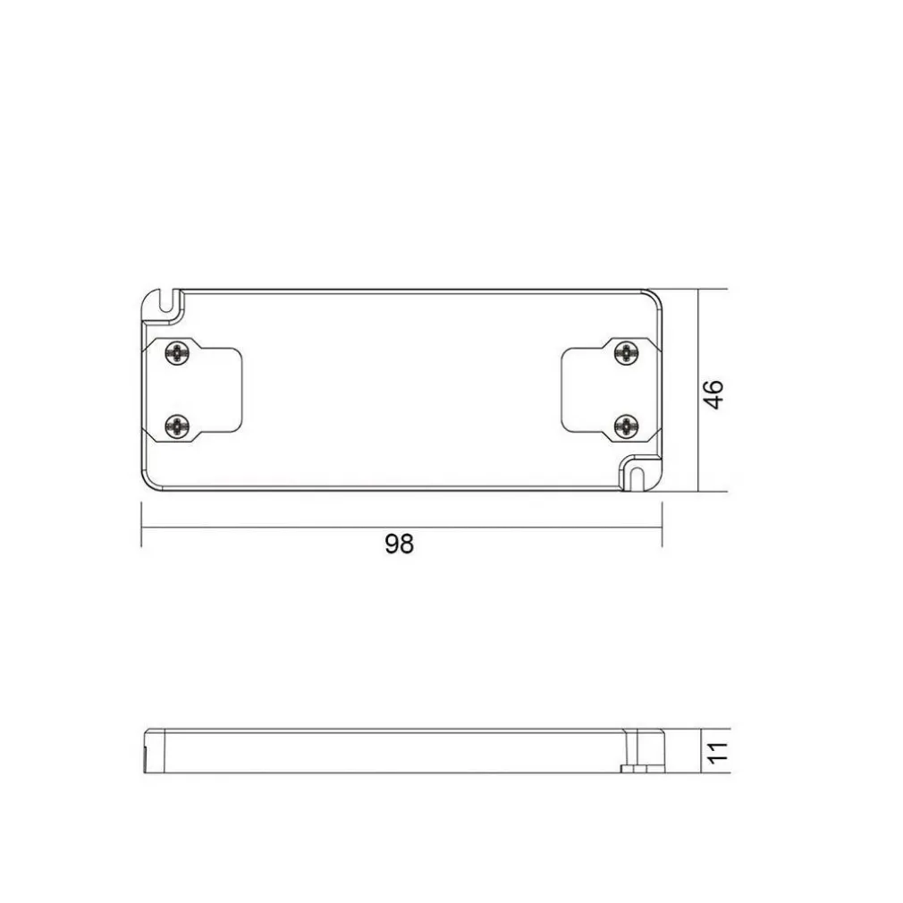 TRASFORMATORE LED DRIVER ALIMENTATORE SLIM 6W 2-18V 350MA STRISCE LED FARI 230V