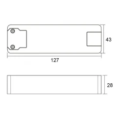 TRASFORMATORE LED DRIVER ALIMENTATORE SLIM 30W 30-60V 500MA LAMPADE STRISCE 230V