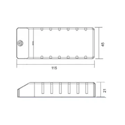TRASFORMATORE LED DRIVER ALIMENTATORE SLIM 18 W 2-38V 500MA LAMPADE STRISCE 230V