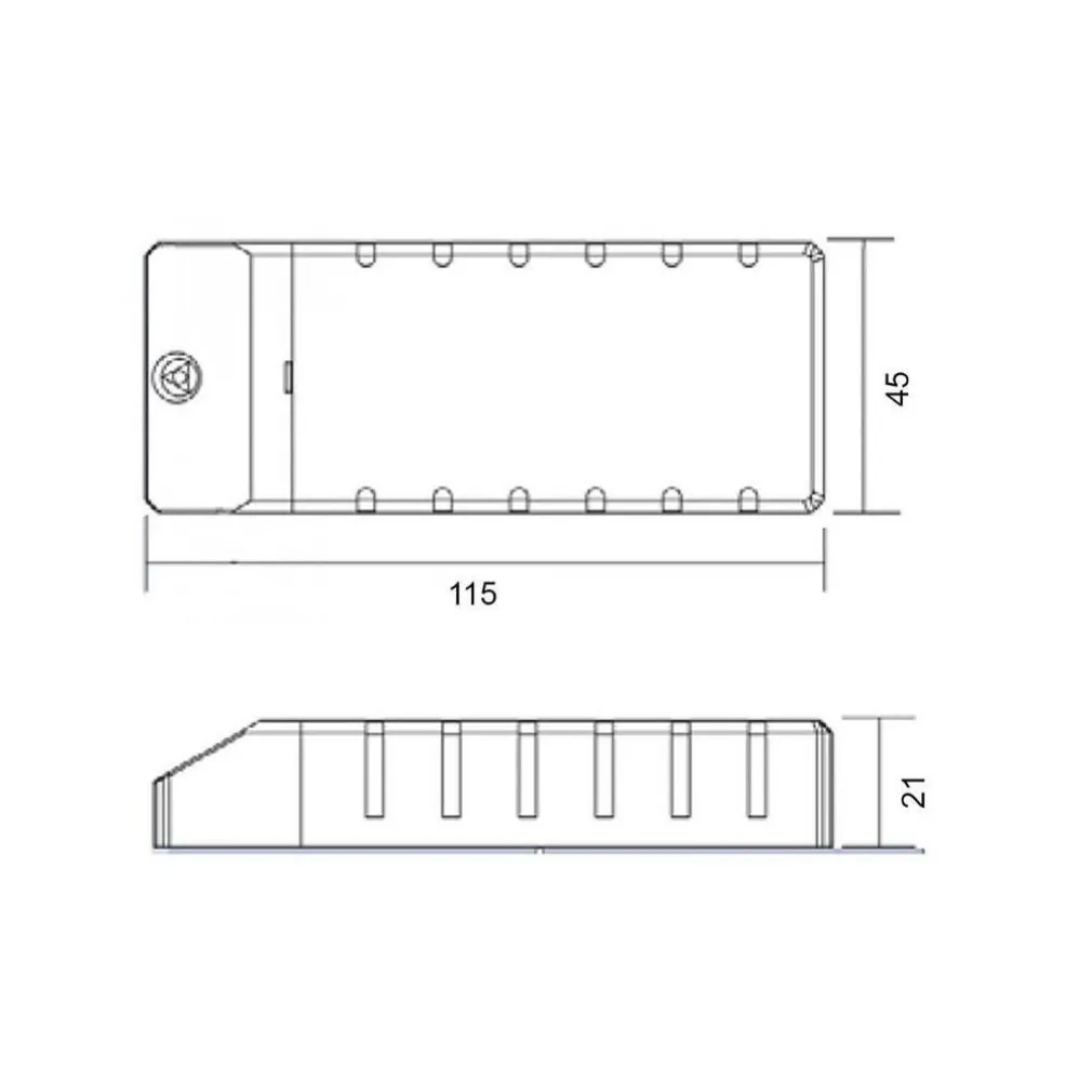 TRASFORMATORE LED DRIVER ALIMENTATORE SLIM 18 W 2-38V 500MA LAMPADE STRISCE 230V