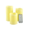 TRE CANDELE LED SENZA FIAMMA VERA CERA CON TELECOMANDO EFFETTO CANDELA ACCESA