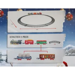 TRENINO ELETTRICO CON LUCI E SUONI SOTTO ALBERO DI NATALE DIAMETRO Ø 78CM 90127