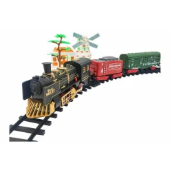 TRENINO ELETTRICO NATALIZIO CON MULINO LUCI E SUONI DECORAZIONI NATALE 20PCS