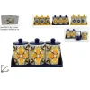 TRIS BARATTOLI SET 3 PZ BARATTOLI CON SUPPORTO CERAMICA DECORO FANTASIA MAIOLICA
