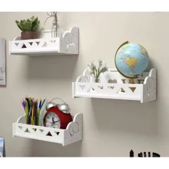 TRIS MENSOLE DA PARETE SCRITTA LOVE CON MOTIVI INTAGLIATI DECORATIVI CASA SOGGIORNO CAMERA