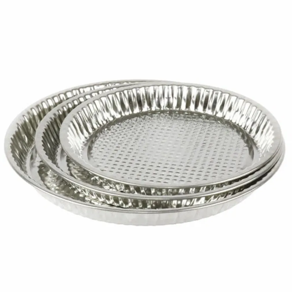 TRIS STAMPI PER CROSTATA TORTE DESSERT PASTICCINI IN LATTA 24/28/32 CM TEGLIE 007910A
