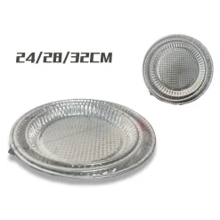 TRIS STAMPI PER CROSTATA TORTE DESSERT PASTICCINI IN LATTA 24/28/32 CM TEGLIE 007910A