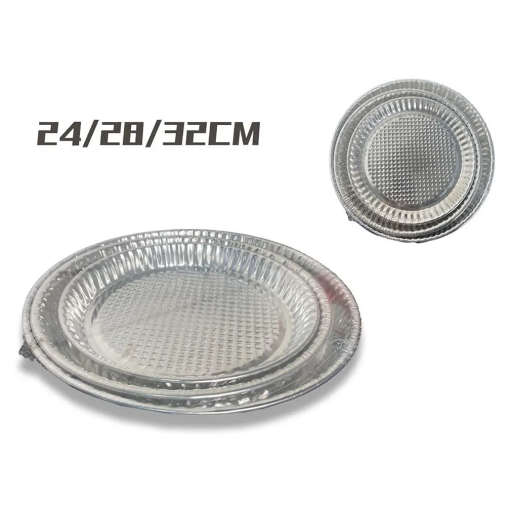 TRIS STAMPI PER CROSTATA TORTE DESSERT PASTICCINI IN LATTA 24/28/32 CM TEGLIE 007910A