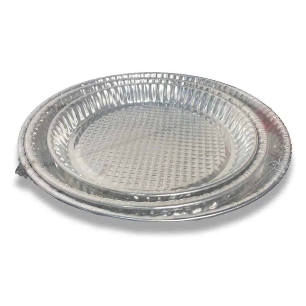 TRIS STAMPI PER CROSTATA TORTE DESSERT PASTICCINI IN LATTA 24/28/32 CM TEGLIE 007910A