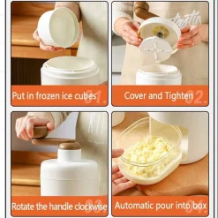 TRITAGHIACCIO MANUALE A MANOVELLA FACILE DA USARE MACCHINA GHIACCIO TRITATO GRANITA CASA