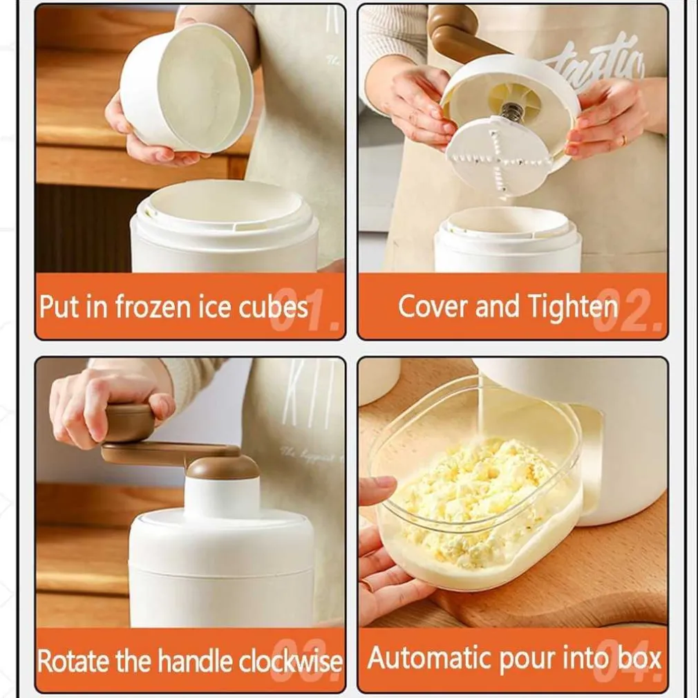 TRITAGHIACCIO MANUALE A MANOVELLA FACILE DA USARE MACCHINA GHIACCIO TRITATO GRANITA CASA