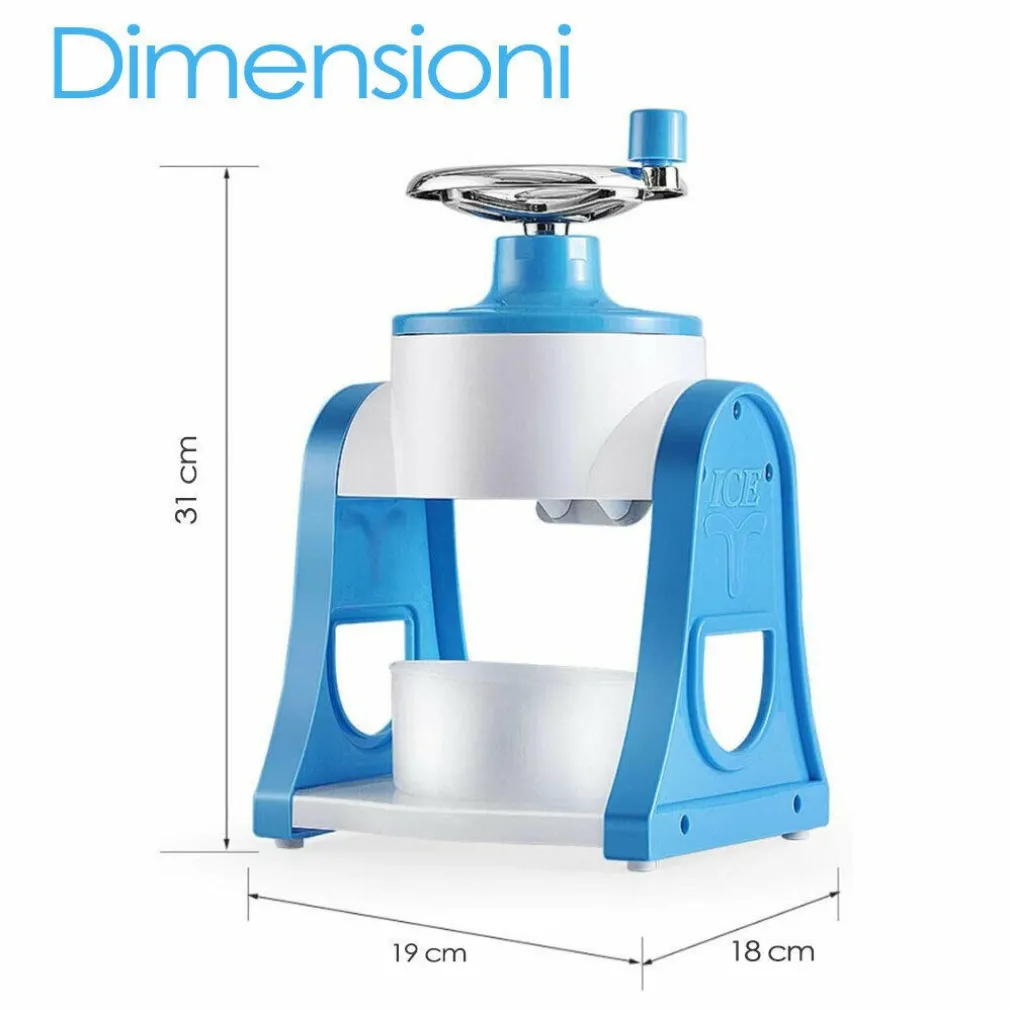 TRITAGHIACCIO MANUALE MACCHINA PER TRITA ROMPERE IL GHIACCIO CON MANOVELLA ICE