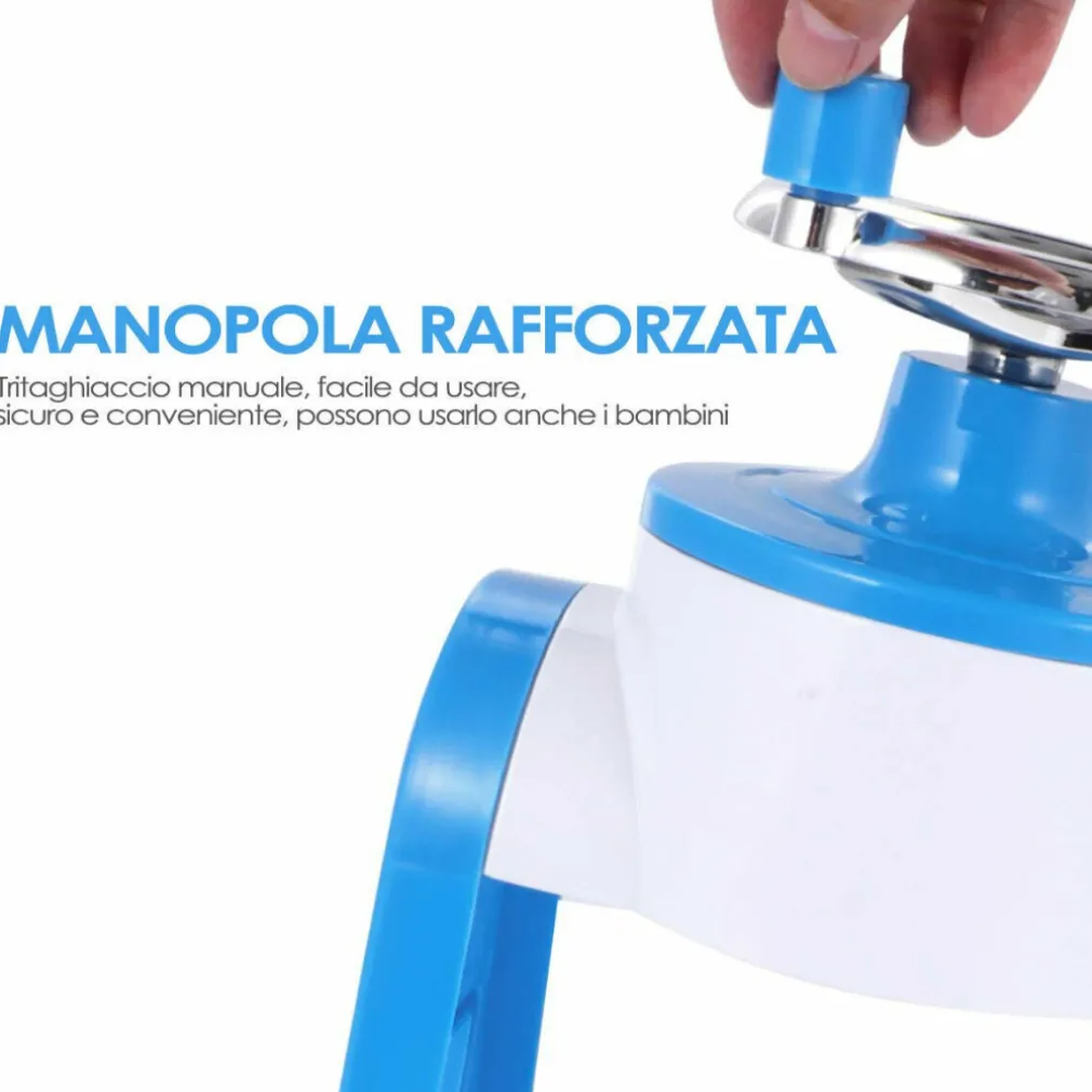 TRITAGHIACCIO MANUALE MACCHINA PER TRITA ROMPERE IL GHIACCIO CON MANOVELLA ICE
