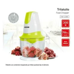 TRITATUTTO ELETTRICO 0,75L 300W TRITA VERDURE FRUTTA AGLIO HOOMEI HM-6288 CUCINA
