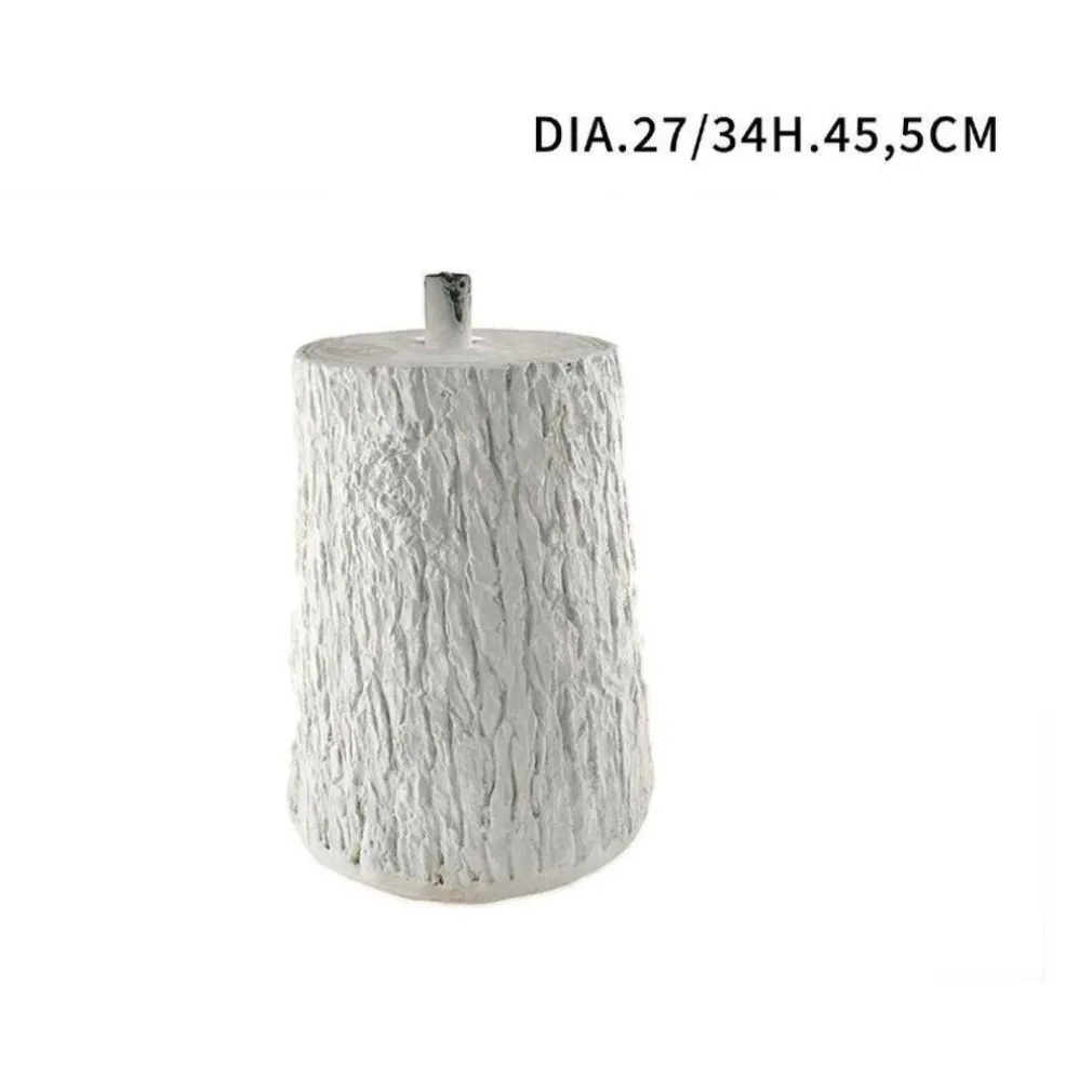 TRONCO COLORE BIANCO BASE SUPPORTO PER ALBERO DI NATALE EFFETTO LEGNO DIAM.27