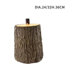 TRONCO COLORE MARRONE BASE SUPPORTO PER ALBERO DI NATALE EFFETTO LEGNO DIAM.24