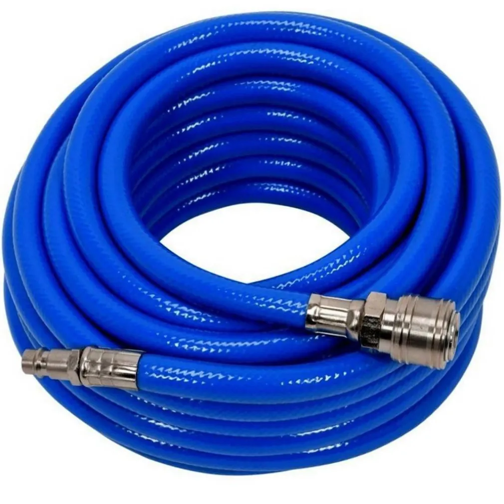 TUBO ARIA COMPRESSA FLESSIBILE PER COMPRESSORE 10 METRI RACCORDO RAPIDO 1/4″