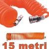 TUBO ARIA COMPRESSA FLESSIBILE PER COMPRESSORE 15 METRI RACCORDO SPIRALE