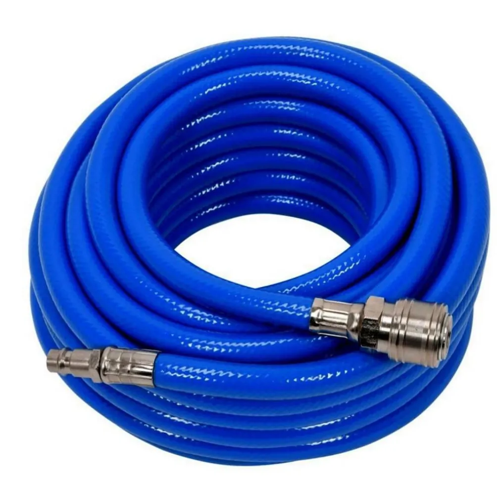 TUBO ARIA COMPRESSA FLESSIBILE PER COMPRESSORE 12 METRI RACCORDO RAPIDO 1/4″