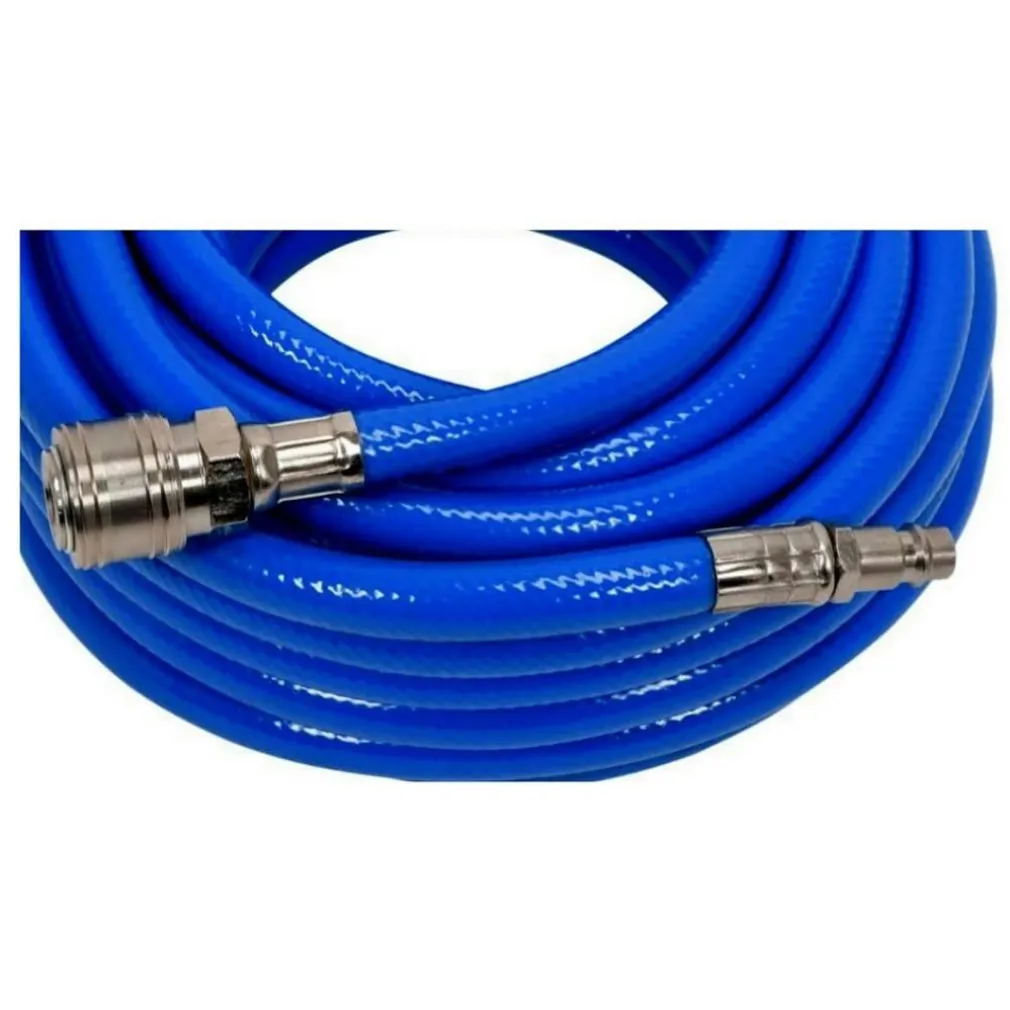 TUBO ARIA COMPRESSA FLESSIBILE PER COMPRESSORE 12 METRI RACCORDO RAPIDO 1/4″