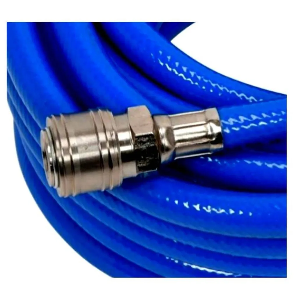TUBO ARIA COMPRESSA FLESSIBILE PER COMPRESSORE 20 METRI RACCORDO RAPIDO 1/4″