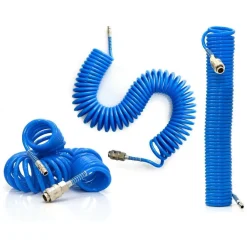 TUBO ARIA COMPRESSA SPIRALE 20 METRI FLESSIBILE PER COMPRESSORE RACCORDO COLOR