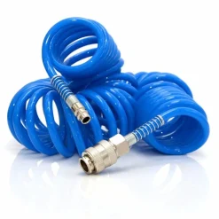 TUBO ARIA COMPRESSA SPIRALE 20 METRI FLESSIBILE PER COMPRESSORE RACCORDO COLOR