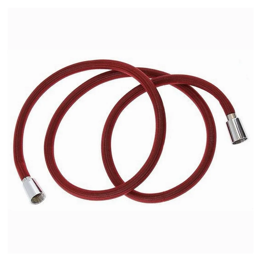 TUBO DOCCIA FLESSIBILE 1.8 METRI ROSSO 180CM LACCIO BAGNO PER DOCCETTA BOX 87282