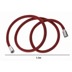 TUBO DOCCIA FLESSIBILE 1.5 MT ROSSO 150 CM LACCIO BAGNO PER DOCCETTA BOX 87281