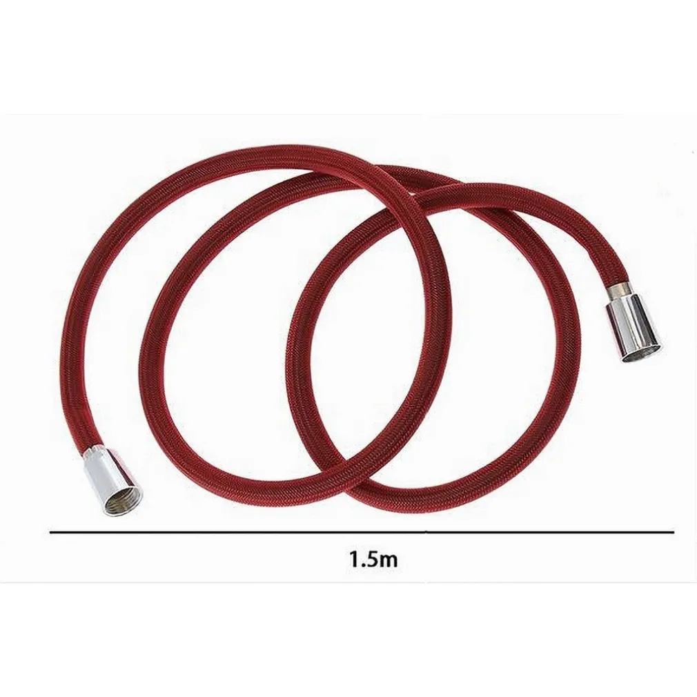 TUBO DOCCIA FLESSIBILE 1.5 MT ROSSO 150 CM LACCIO BAGNO PER DOCCETTA BOX 87281