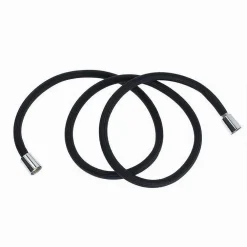 TUBO DOCCIA FLESSIBILE 1.5 MT NERO OPACO 150 CM BAGNO LACCIO DOCCETTA BOX 87287