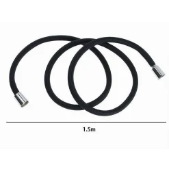 TUBO DOCCIA FLESSIBILE 1.5 MT NERO OPACO 150 CM BAGNO LACCIO DOCCETTA BOX 87287