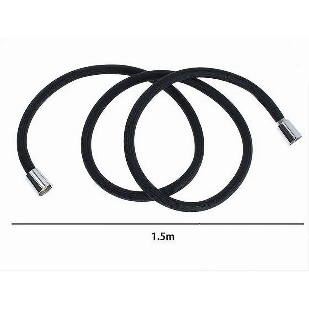 TUBO DOCCIA FLESSIBILE 1.5 MT NERO OPACO 150 CM BAGNO LACCIO DOCCETTA BOX 87287