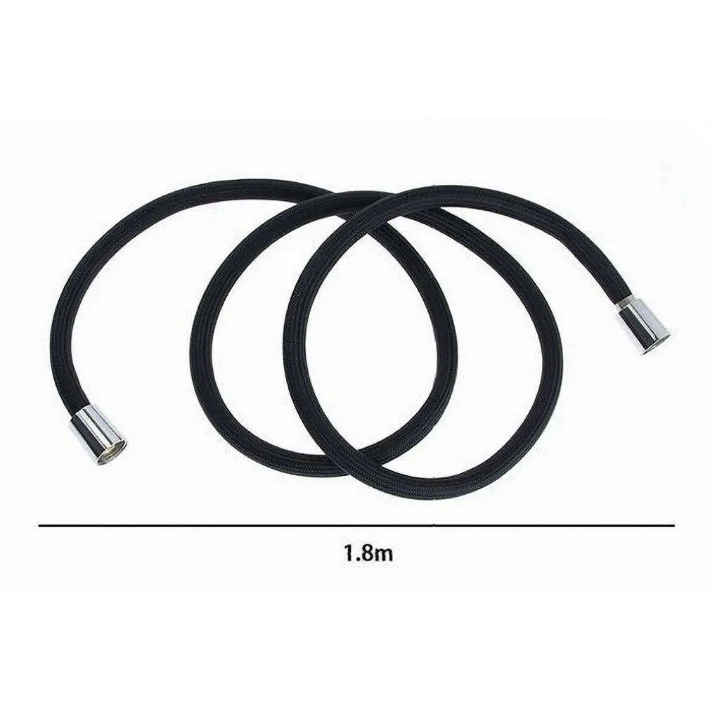 TUBO DOCCIA FLESSIBILE 1.8METRI NERO OPACO 180CM BAGNO LACCIO DOCCETTA BOX 87288