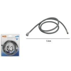 TUBO FLESSIBILE DI RICAMBIO PER DOCCETTA ESTRAIBILE MISCELATORE CUCINA GRIGIO 1.5MT 79351