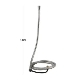 TUBO FLESSIBILE DOCCIA ACCIAIO CON SISTEMA SICUREZZA ANTISCOPPIO 1.8 MT BAGNO 69223