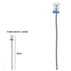 TUBO FLESSIBILE FLESSIBILI RUBINETTO MISCELATORE ACQUA 50 CM F3/8 X M10/1 87375