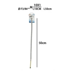 TUBO FLESSIBILE FLESSIBILI RUBINETTO MISCELATORE ACQUA 50 CM F 3/8 X M10/1 69397