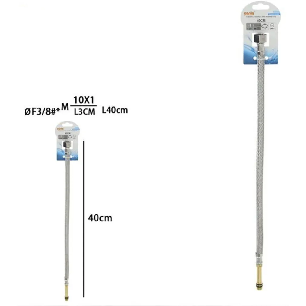 TUBO FLESSIBILE FLESSIBILI RUBINETTO MISCELATORE ACQUA 40 CM ØF3/8 X M10/1 L3CM 79913