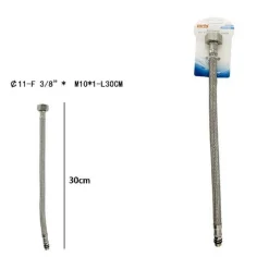 TUBO FLESSIBILE FLESSIBILI RUBINETTO MISCELATORE ACQUA 30 CM F 3/8 X M10/1 69390