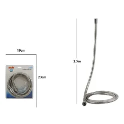 TUBO LACCIO FLESSIBILE DOCCIA DOCCETTA VASCA BAGNO 2,5 METRI UNIVERSALE 69218