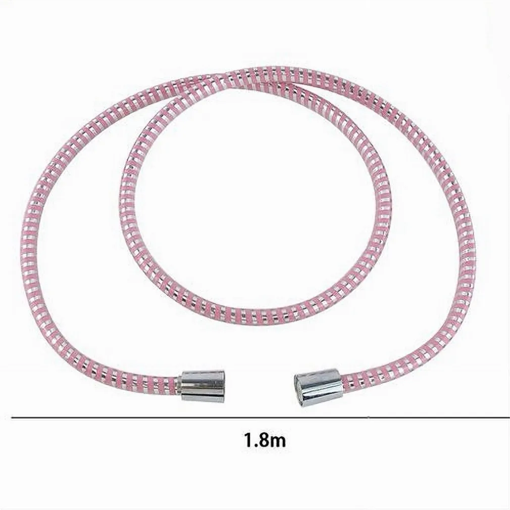 TUBO LACCIO FLESSIBILE DOCCIA RICAMBIO 1,8 MT LACCIO PVC RIVESTIMENTO ROSA 87294